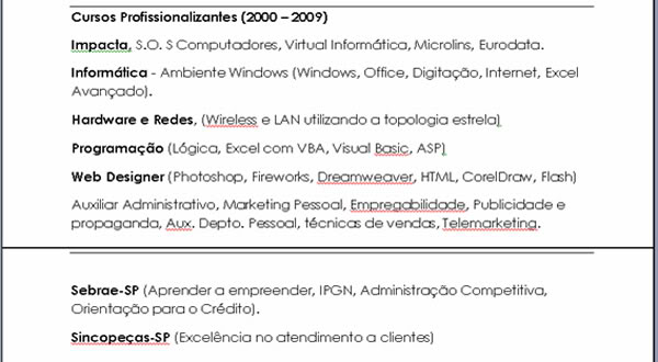 10 Modelos de Curriculo