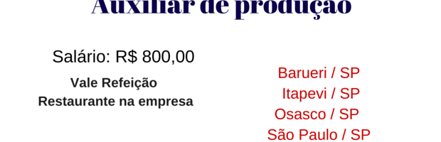 Auxiliar de produção