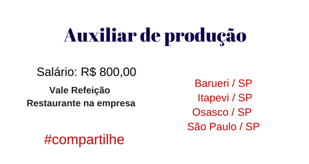 Auxiliar de produção